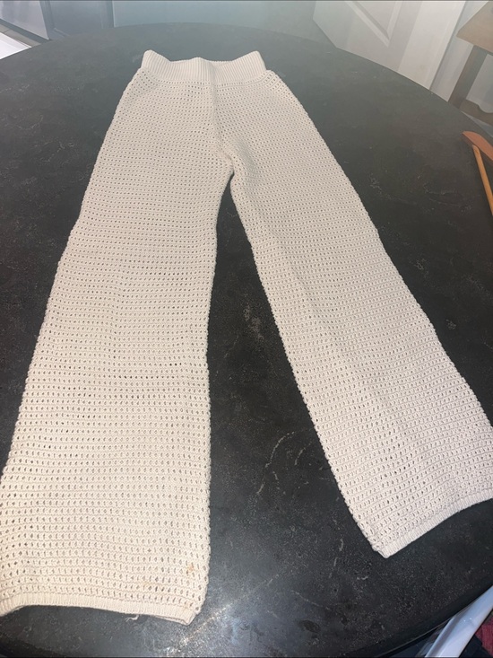 Sincerly Jules Pants - Sincerely Jules Cream Crochet Knit Pants